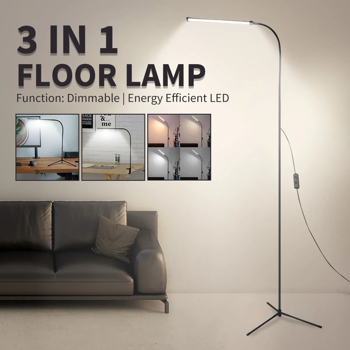 

Modern Minimalist Floor Lamp 72pcs LED Light Dimmable Floor Lights Nordic Living Room Study Standing Lamp Indoor Bedroom Decor
