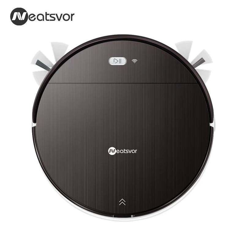 Dark Gray NEATSVOR V392 коричневый робот-пылесос для уборки и влажной уборки пола, приложение для управления картой навигации, планируемый Автоматический робот-зарядка 1800PA - Цвет: Dark Gray