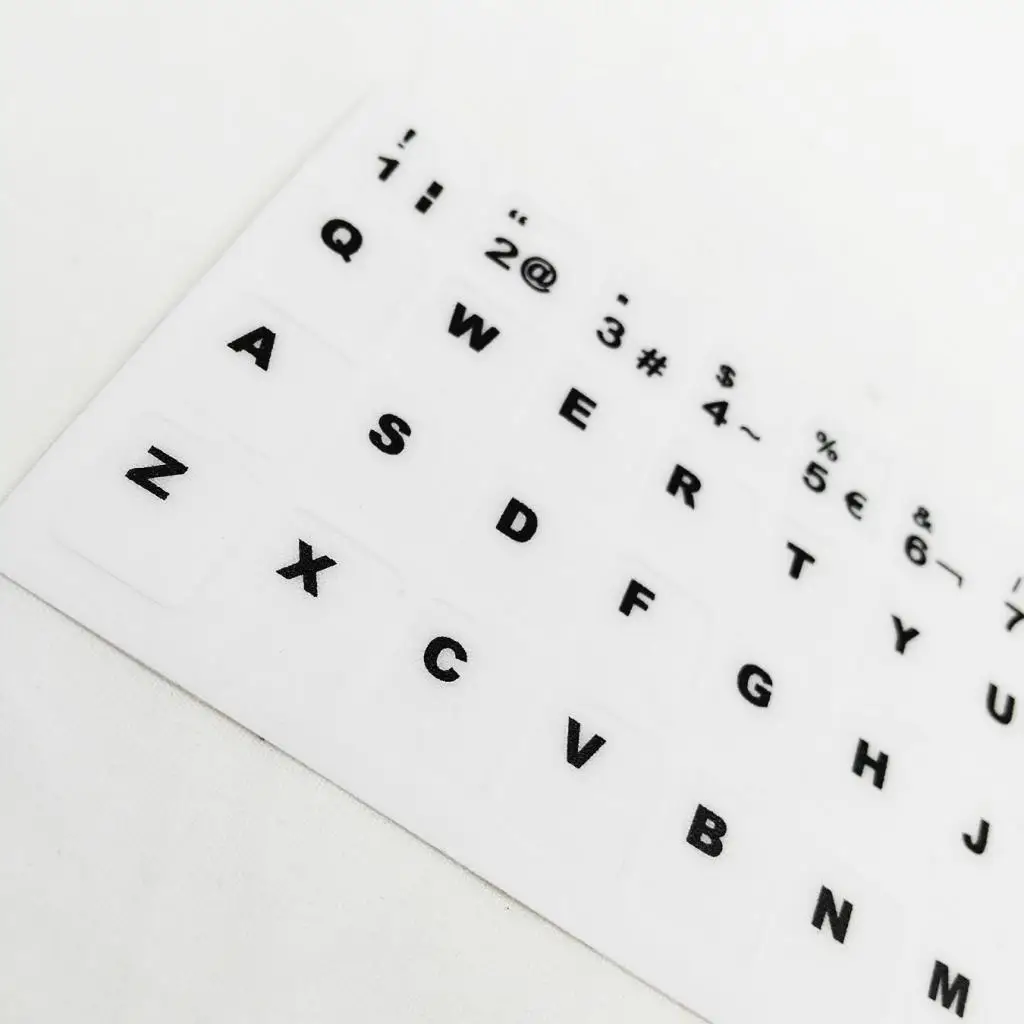 2x испанская клавиатура наклейка Замена буквы для ноутбука белый фон