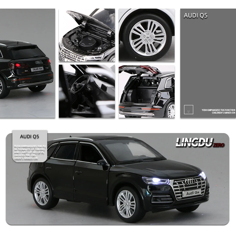 1:32 AUDI Q5 SUV Alloy Car Model Diecast & Toy Vehicles Metal Toy Car Model High Simulation Sound Light Collection Kids Toy Gift 5