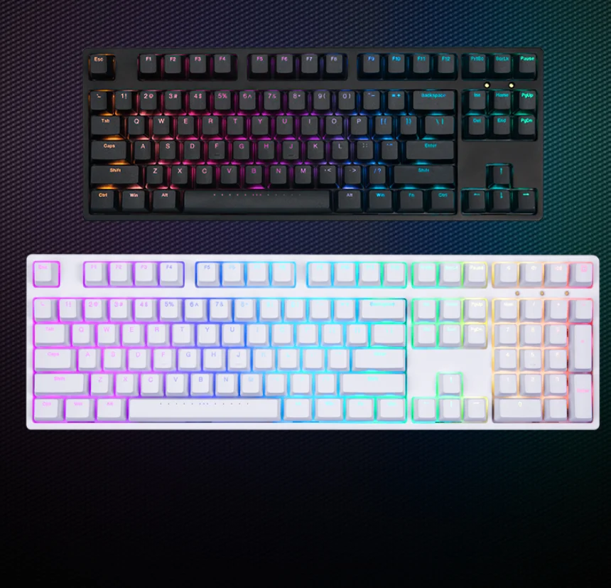 US $119.00 IKBC 87 keyboard RGB cherry brown red speed mechanical keyboard backlighting RGB 108 keys