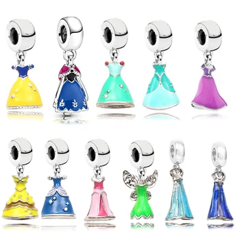

Princess Dress Charms DIY Snow White.Cinderella And Other 10 Princess Dresses.Suitable For Brand Bracelet Necklace Gift Making