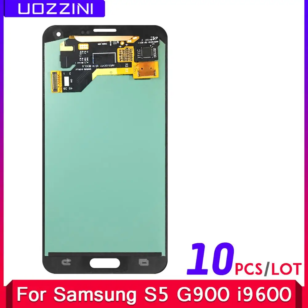 10 шт./лот супер AMOLED ЖК дисплей для Samsung Galaxy S5 SM G900 i9600 G900R G900F сенсорный экран в
