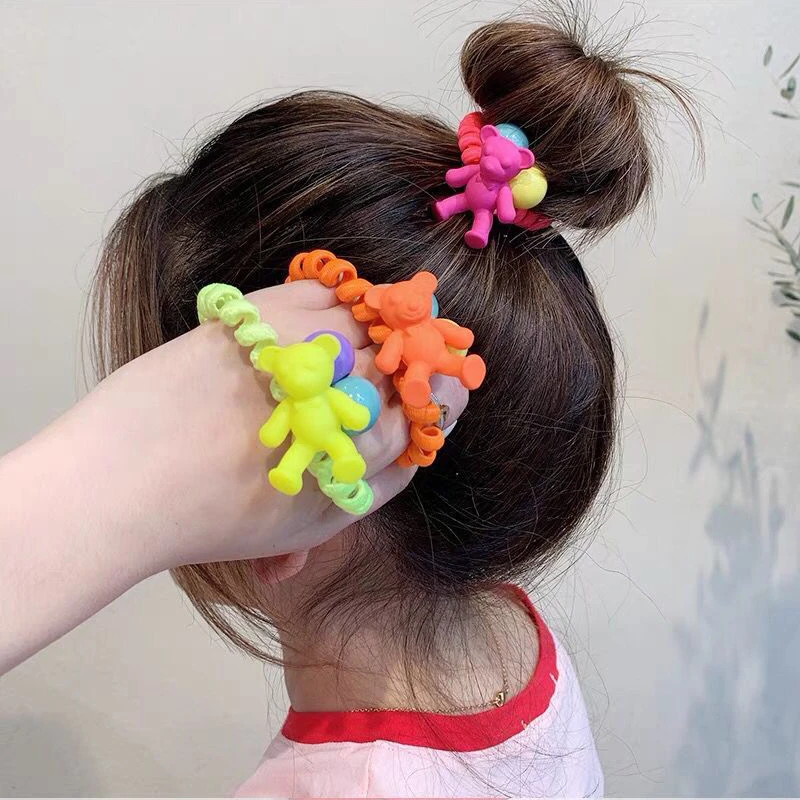 Children Bear Hair Tie Elastic Hair Band For Girls Candy Color Cartoon Bear  Hair Accessories Animal Headband Hair Band Wholesale|Women's Hair  Accessories| - AliExpress