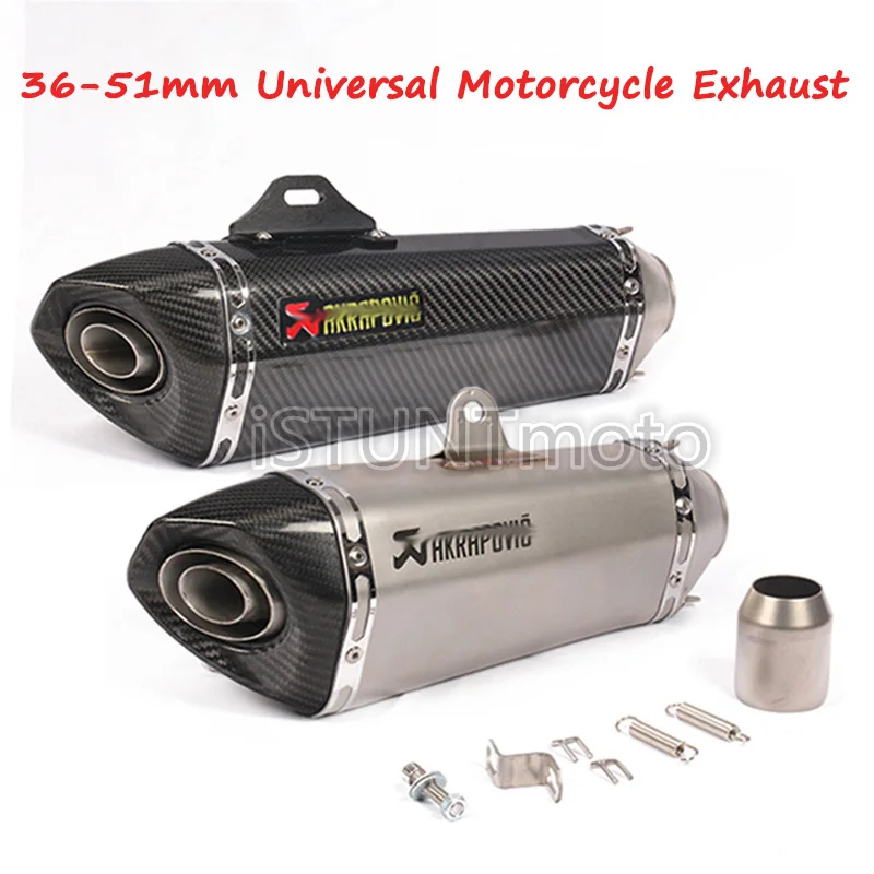 Akrapovic выхлопной универсальный мотоцикл Escape модифицированный 51 мм скутер глушитель Слипоны для NINJA400 Z900 MT09 CBR1000 S1000RR G310