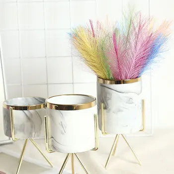 

50pcs/lot Romantic Soft Rabbit Tail Reed Grass for Valentine's Wedding Crafts Home Decor Material Dried Flowers Bouquets Bunny