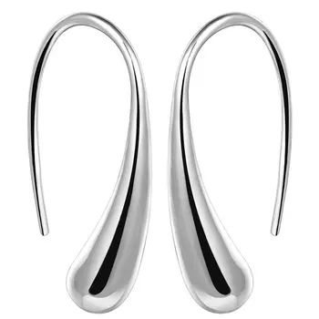

S925 Personality Water Drop Silver Rose Gold Earrings Silver Color Small Cute Earring For Women Girl Gifts