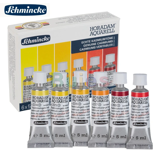 Schmincke Horadam Aquarell Watercolor - Metal Box Set of 12, 5ml Tubes