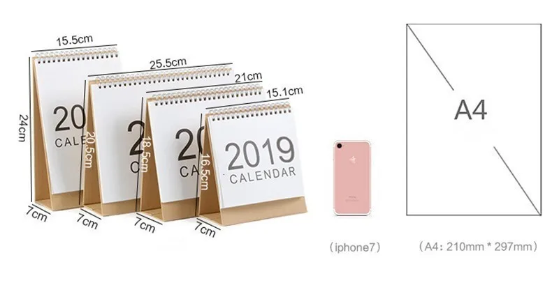 Office Decoration Supplies Creative Perpetual Desktop Calendar Wall Mounted Daily Planner Organizer Desk Calendar 00011