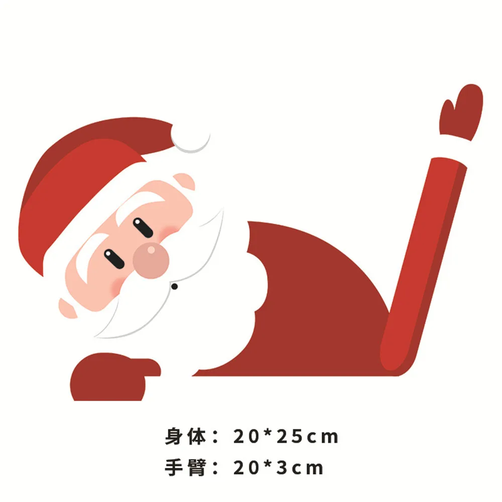 

1PC Merry Christmas Car Window Wiper Sticker Santa Claus Snowman Decorations Decal for Xmas Gifts Happy New Year 2020 2021