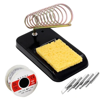 

High Quality Solder Iron Metal Rectangle Stand Holder Base And Solder Support Station Soldering Iron Safety With Wire Iron Tips