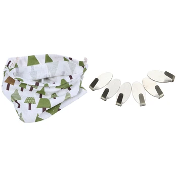 

1 Pcs Cotton Travel Drawstring Tote Storage Bag L & 6 Pcs Stainless Steel Self Adhesive Stick Wall Peg Hanger Hook
