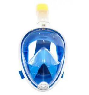 10 шт., маска для плавания, для всего лица, трубка, набор для плавания с трубкой для GOPRO, для плавания, анти-туман, новинка - Цвет: Синий