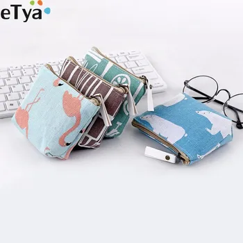 

eTya Fashion Small Coin Purse Pouch Female Lady Children Small Canvas Coin Wallet Cute Key Money Credit Card Holder Bags