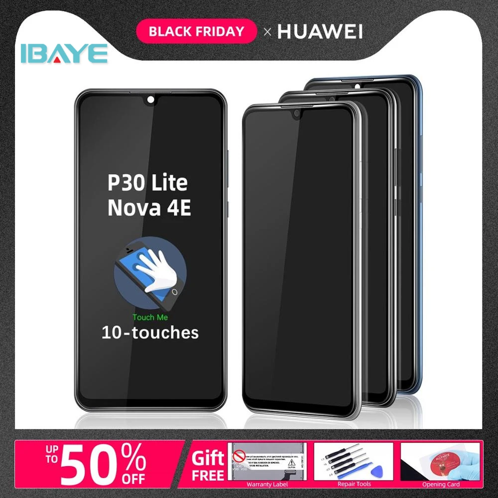 

Original LCD For HUAWEI P30 Lite LCD Display Touch Screen without Frame Digitizer For Huawei P30 Lite Nova 4E Display Replacemen