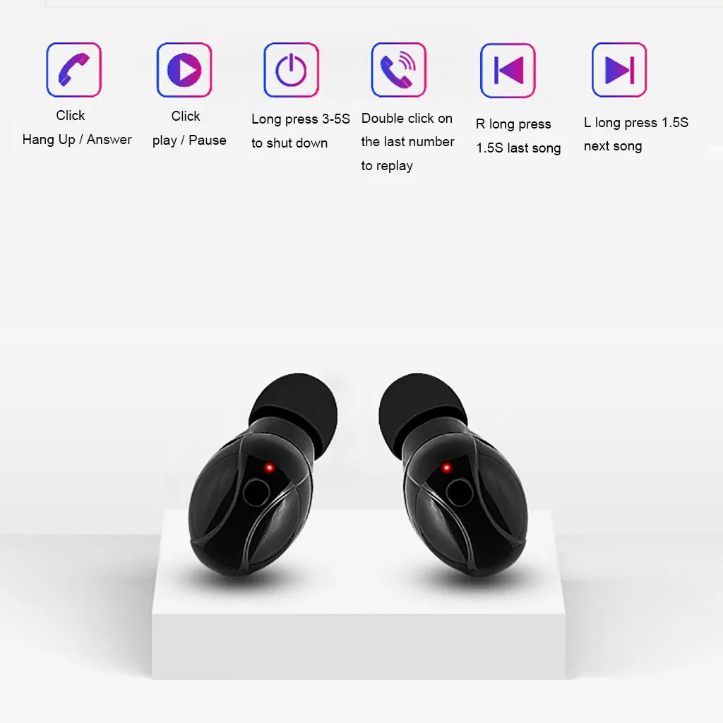 Горячие Bluetooth 5 Наушники Близнецы Беспроводная гарнитура стерео спортивные наушники-вкладыши беспроводные наушники Blutooth наушники гарнитура