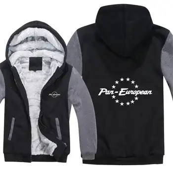 

Pan European Hoodies Mens Winter Zipper Coat Fleece Thicken Pan European Sweatshirt Warm Jacket