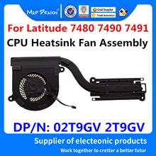 New original CPU Heatsink Fan Assembly for Intel Graphics UMA for Dell Latitude 7480 7490 7491 E7480 E7490 E7491 02T9GV 2T9GV