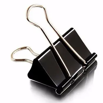 

Black Binder Large Dovetail Clip Office Supplies Notebook Clip Plating Paint Corrosion Resistant Clips