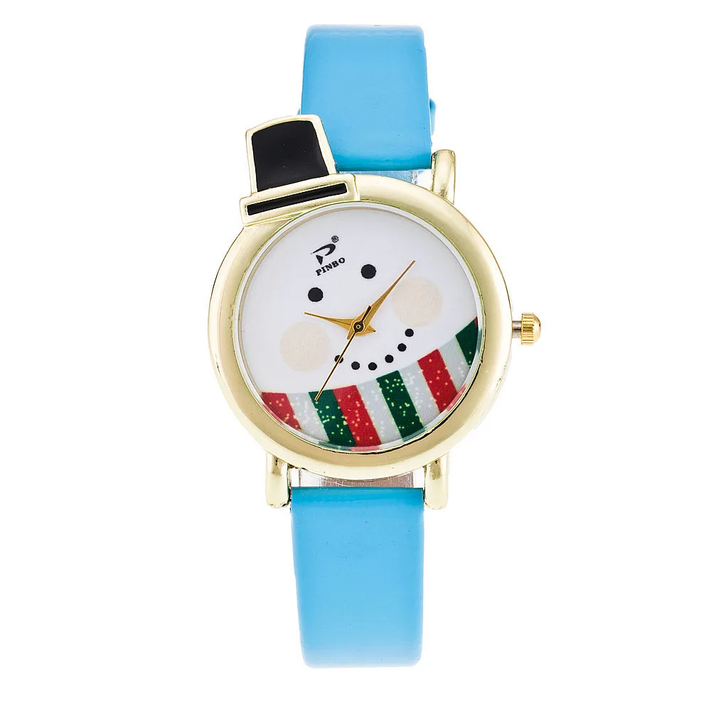 Женский браслет часы милый снеговик шаблон кварцевые наручные часы платье часы для женщин рождественские подарки