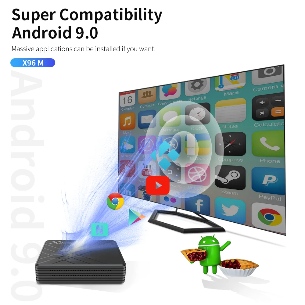 X96 M Android 9.0 TV BOX Allwinner H603 6K Smart Media Player X96M 2.4GHz Wifi Set top Box 4GB 64GB