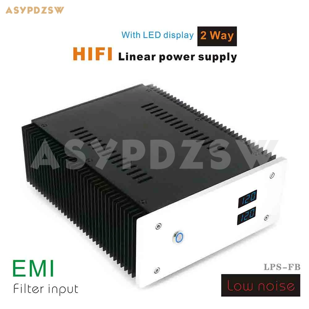 

LPS-FB 2 Way HIFI Fully discrete Low Noise linear power supply DC 5V/9V/12V/15V/18V/24V With LED EMI input