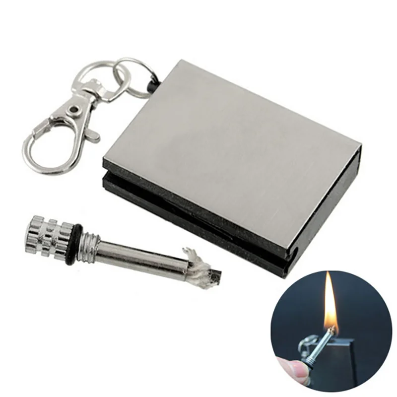 

10000 Hair Emergency Fire Starter Flint Match Lighter Metal Outdoor Camping Hiking Instant Survival Tool Safety Durable