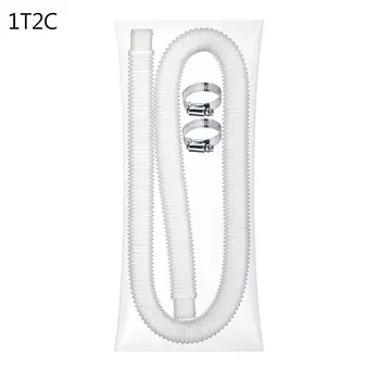 

Swimming Pool Replacement Hose with Clamps Cleaner Pipe Accessories for Above-ground Pools Whirlpools Spa Universal