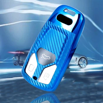 

TPU car key case for Audi a4 b8 a5 q7 tt mk1 b9 b6 b7 A4L Q5L RS4 RS5 S4 S5 SQ5 8S Q5 TTS A6L QT S7 smart key holder cover shell
