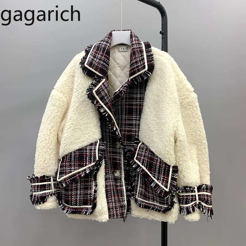 Gagarich теплое пальто женское короткое 2019 осень зима новый свободный толстый сшитый