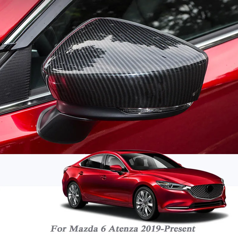 

2pcs Car Styling Sequin Covers For Mazda 6 Atenza 2019-Present Car Rearview Mirror Cover Frame Trim ABS Exterior Accessory