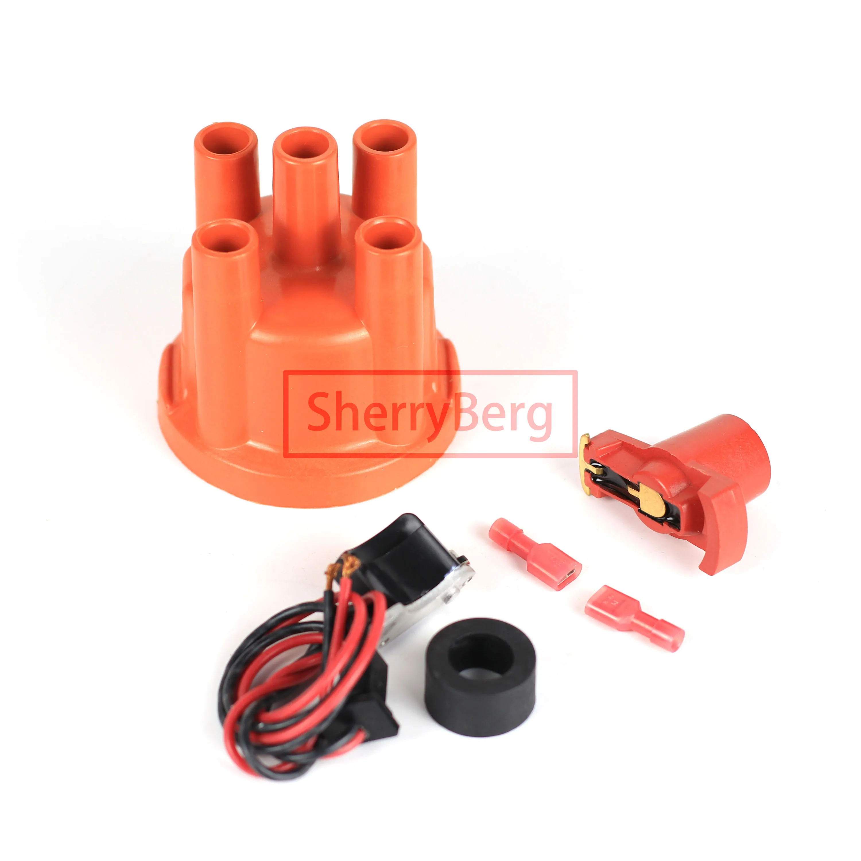 SherryBerg Distributor Cap + Rotor + Electronic Ignition Kit for Bosch JFU4 Distributor 1 kit Right Hand FOR VW Choose Color