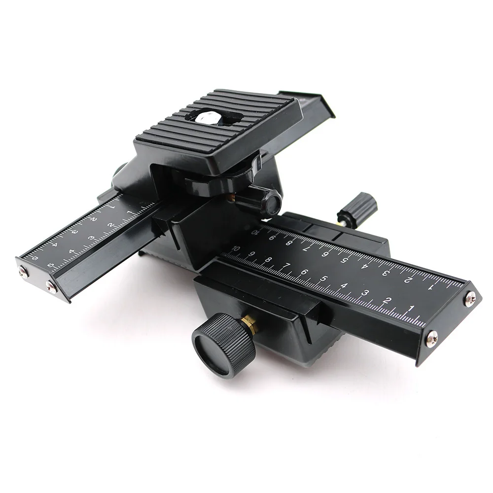 4-Way Macro Focusing Rail Slider Close-up Shooting Guider Aluminum Alloy + Plastic