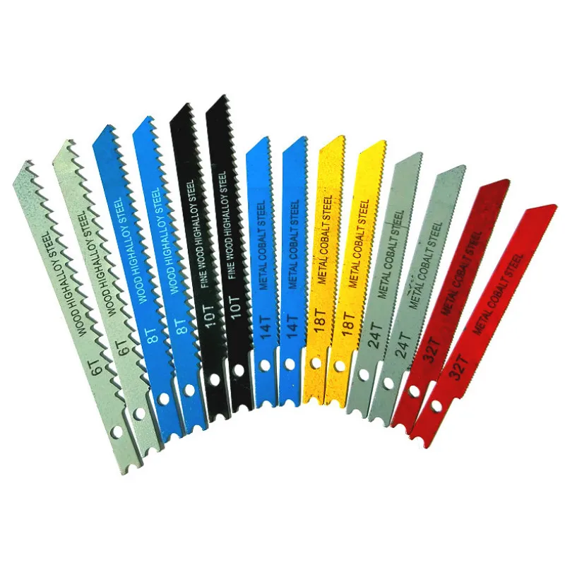 14pcs Assorted U shank Jigsaw Blade Set Metal Steel Jig Saw Blade Set Fitting For Plastic