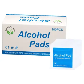 

100pcs/Box Hand Sanitizing Wipes Hand Sanitizer Refreshing Wipe Clean Refreshing Scent Alcohol Sterilized Cotton Alcohol Wipes