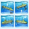 Multifunctional Underwater Simulate RC Submarine Model 6CH Waterproof Auto Cooling Battle Electric Remote Control Submarine Boat 4