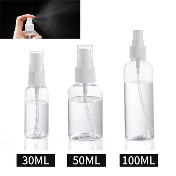

1 Pcs Portable Small Transparent Plastic Empty Spray Bottle Refillable Bottles Water Flask Dropshipping
