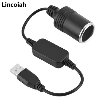 

New 5V 2A USB Male to 12V Car Cigarette Lighter Socket Converter Cable Adapter for DVR Car-charger Electronics Auto Accessories