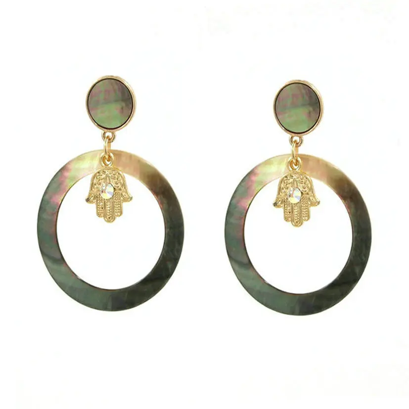 

Oorbellen High-end shell earrings For Women crystal earrings Zinc alloy earrings Big pendant jewelry gift wholesale jewelry