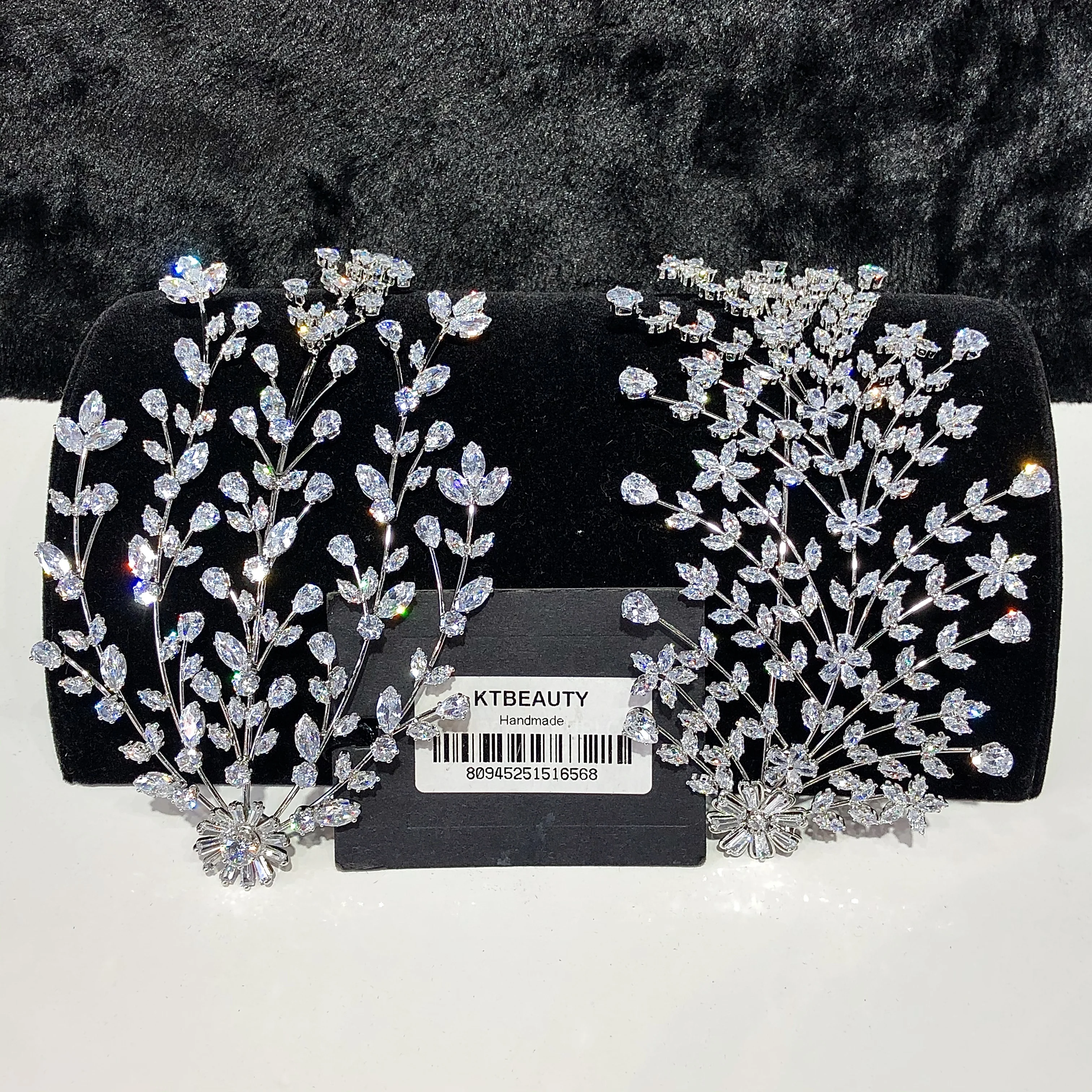 Новая искусственная тиара со стразами большого размера серебристая циркониевая