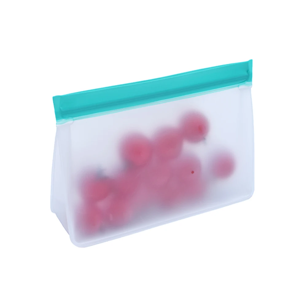1 L Многоразовые Slicone сумки для хранения еды легко уплотнение Ziplock Ланч морозильник сумка для детей свежие контейнеры для еды домашний кухонный Организатор - Цвет: 1 L