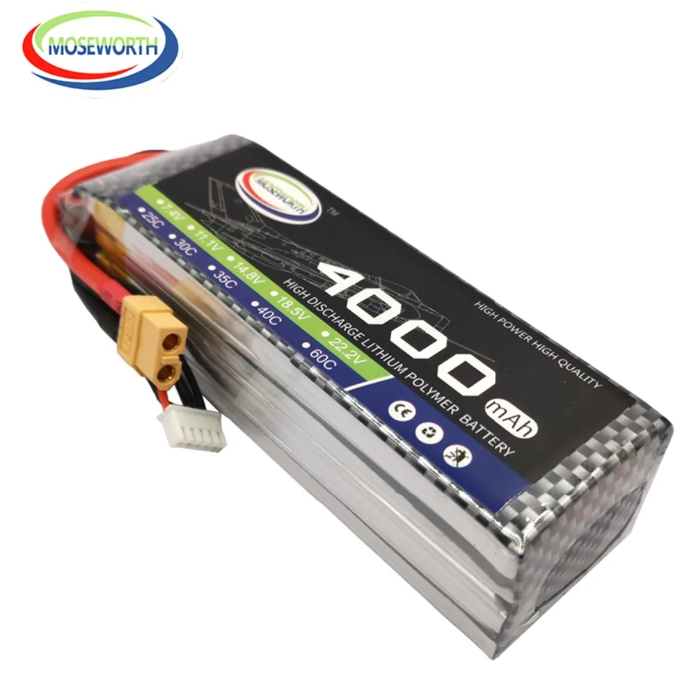 RC LiPo батарея 4S 4000mah 14,8 V 25C 30C батареи 4S для квадрокоптера самолета вертолета дрона автомобиля 14,8 V RC батарея LiPo