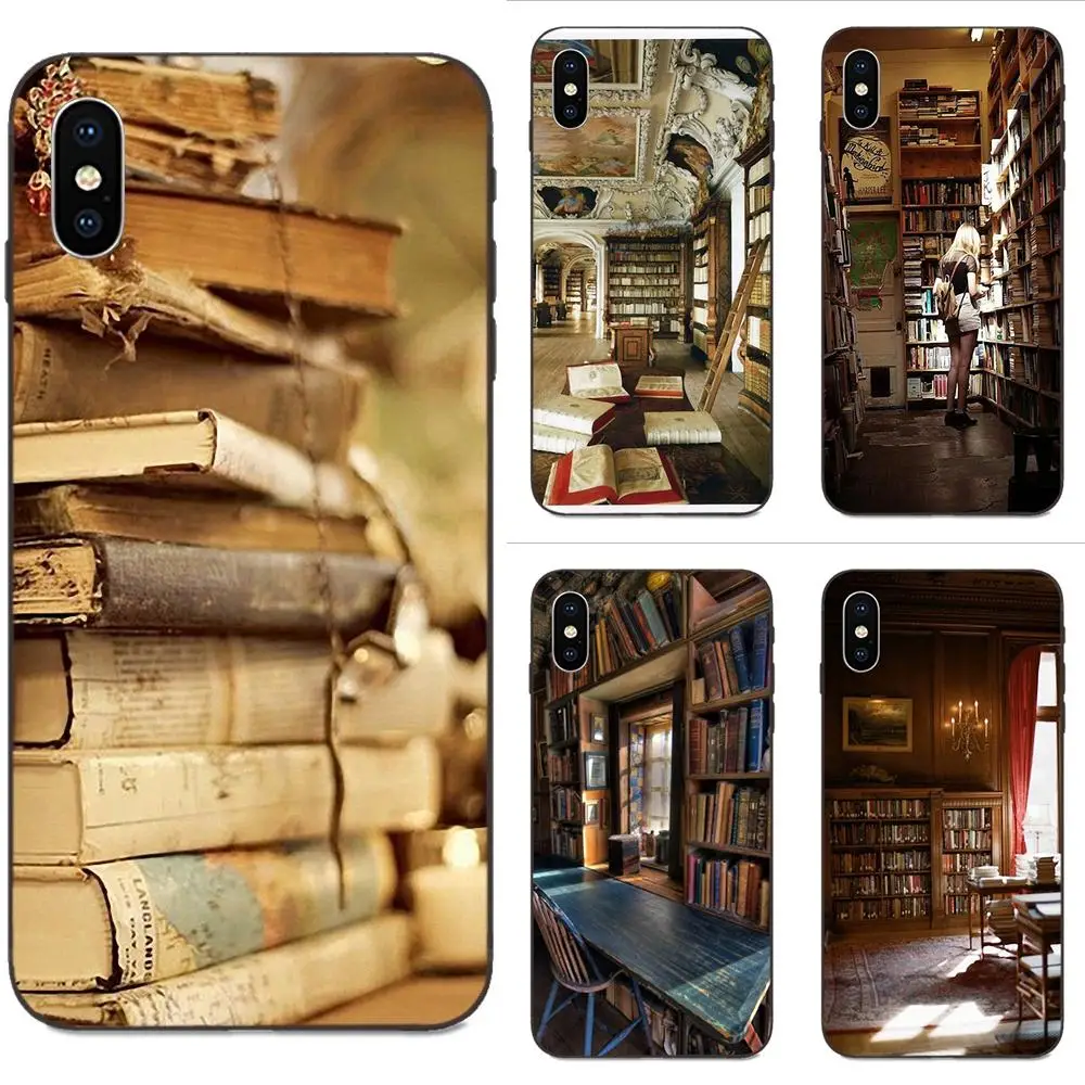 

For Xiaomi Mi Mix Max Note 2 2S 3 5X 6 6X 8 9 9T SE A1 A2 A3 CC9e Lite Play Pro F1 Cell Case Vintage Bookshelves Book Lover