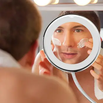 

LED Makeup Mirror 360 Degree Adjustment Hose Bathroom Mirror Night Fill Light Clear Beauty Mirror Night Light