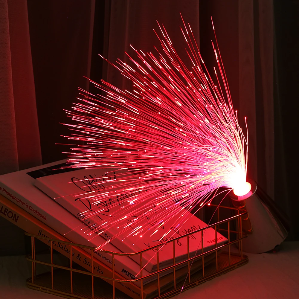 LED Romantic RGB Color Change LED Fiber Lantern Light Holiday Wedding Battery Powered Valentine Party Decorative Light Beam 10