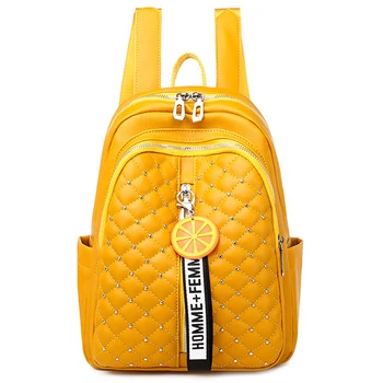 

Women Backpacks Black Rivet Artificial Leather Backpack For Woman Vintage Women Pack Bags High Quality Travel Bags For Sale 2020