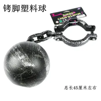 

Halloween Makeup Ball Dressing up Stage Performance Cosplay Prisoners Props Chains Plastic Handcuffs Footcuff