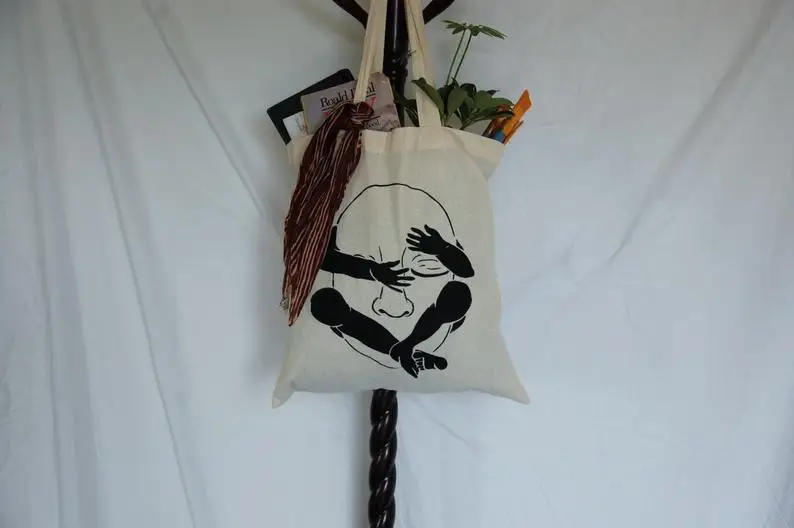 Холщовая Сумка-тоут с оригинальной готической забавной женской модной Холщовая Сумка для путешествий Сумочка для косметики на молнии