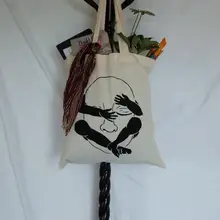 Холщовая Сумка-тоут с оригинальной готической забавной женской модной Холщовая Сумка для путешествий Сумочка для косметики на молнии