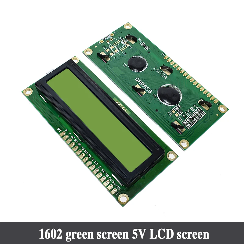 Lcd 1602 lcd 1602 2004 12864 Модуль синий зеленый экран 16x2 20X4 символьный ЖК-дисплей модуль HD44780 контроллер синий черный светильник - Цвет: 1602 Green